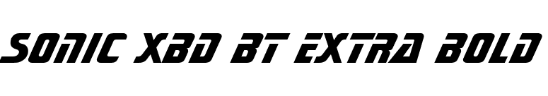 Sonic XBd BT Extra Bold font preview