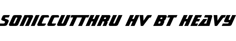 SonicCutThru Hv BT Heavy font preview
