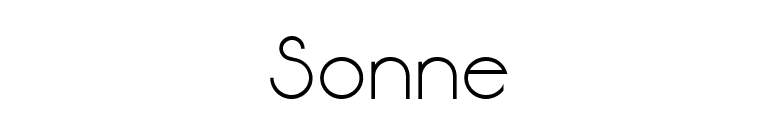 Sonne font preview