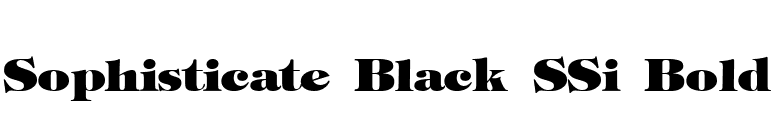 Sophisticate Black SSi Bold font preview