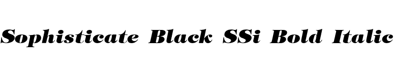 Sophisticate Black SSi Bold Italic font preview