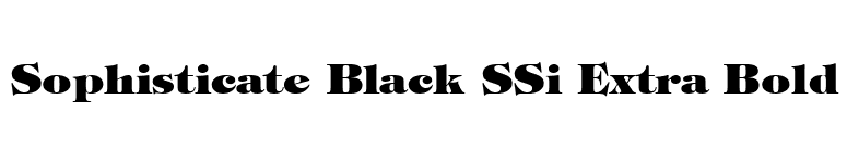 Sophisticate Black SSi Extra Bold font preview