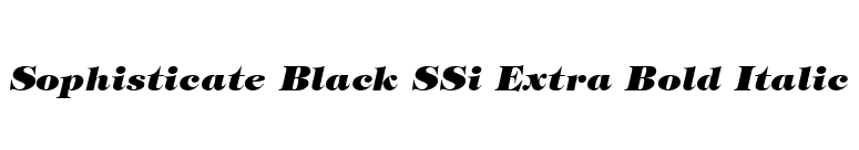 Sophisticate Black SSi Extra Bold Italic font preview