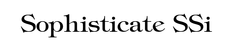 Sophisticate SSi font preview