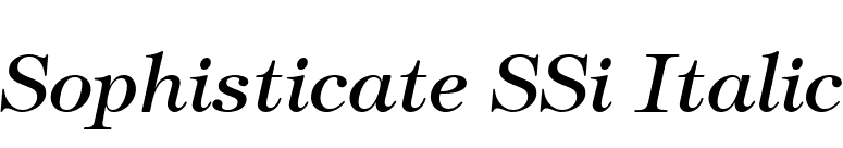 Sophisticate SSi Italic font preview