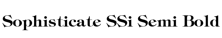 Sophisticate SSi Semi Bold font preview