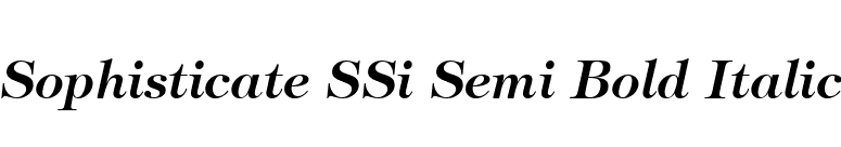 Sophisticate SSi Semi Bold Italic font preview