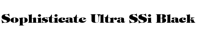 Sophisticate Ultra SSi Black font preview