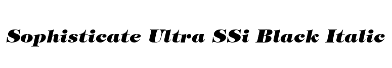 Sophisticate Ultra SSi Black Italic font preview