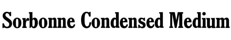 Sorbonne Condensed Medium font preview