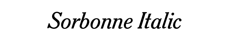 Sorbonne Italic font preview