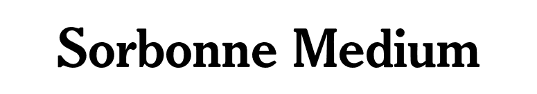 Sorbonne Medium font preview