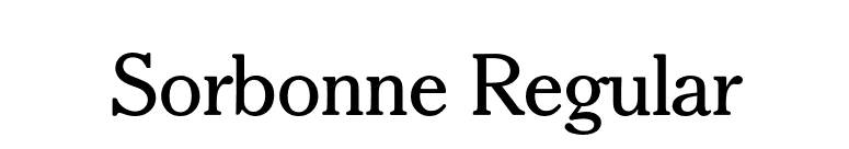 Sorbonne Regular font preview