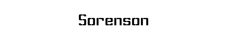 Sorenson font preview