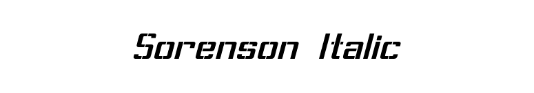 Sorenson Italic font preview