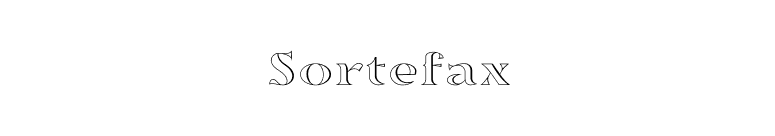 Sortefax font preview