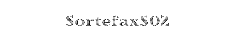 SortefaxS02 font preview