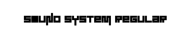 Sound System Regular font preview