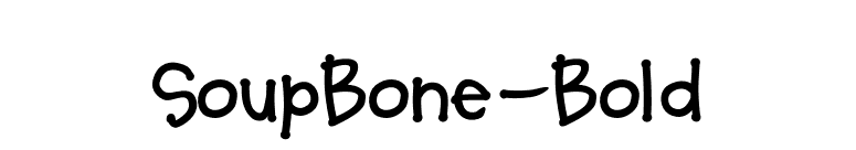 SoupBone-Bold font preview