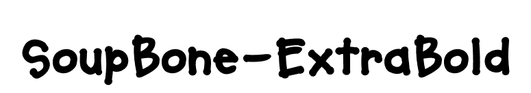 SoupBone-ExtraBold font preview
