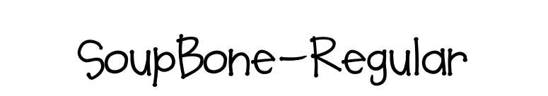 SoupBone-Regular font preview