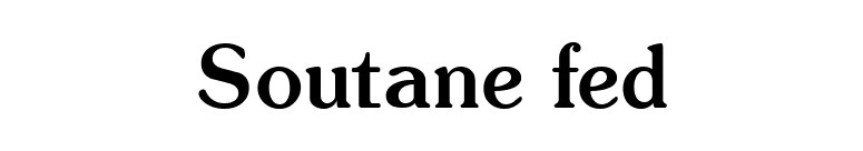 Soutane fed font preview