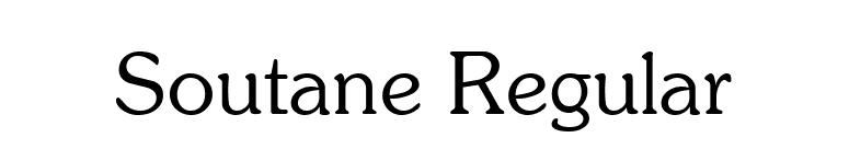 Soutane Regular font preview