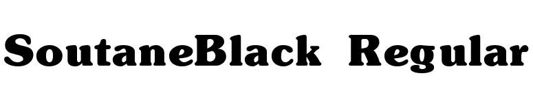 SoutaneBlack Regular font preview