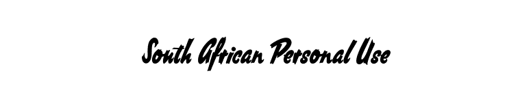 South African Personal Use font preview