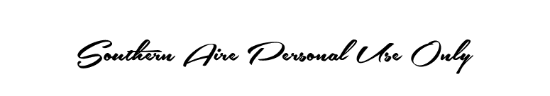 Southern Aire Personal Use Only font preview