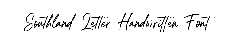 Southland Letter Handwritten Font font preview