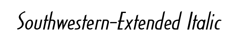 Southwestern-Extended Italic font preview