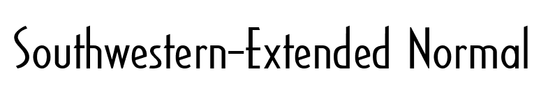 Southwestern-Extended Normal font preview