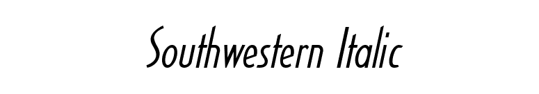 Southwestern Italic font preview