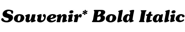 Souvenir* Bold Italic font preview