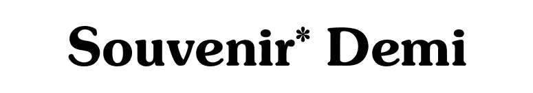 Souvenir* Demi font preview