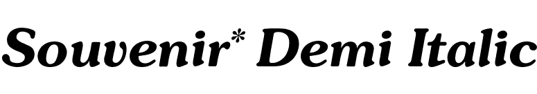 Souvenir* Demi Italic font preview
