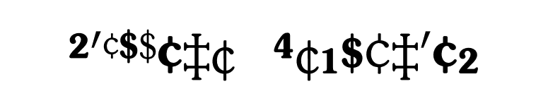 Souvenir* Fractions font preview