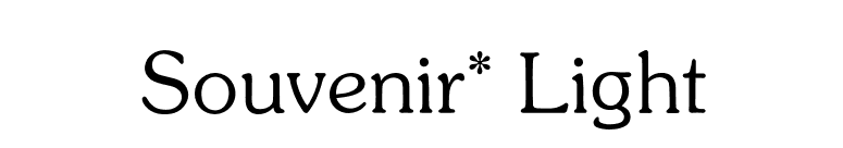 Souvenir* Light font preview