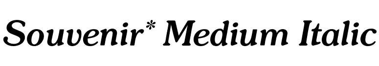 Souvenir* Medium Italic font preview