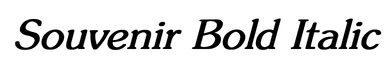 Souvenir Bold Italic font preview
