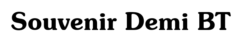 Souvenir Demi BT font preview