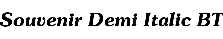 Souvenir Demi Italic BT font preview