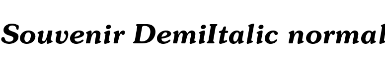 Souvenir DemiItalic normal font preview