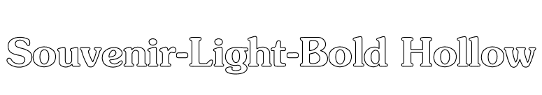 Souvenir-Light-Bold Hollow font preview