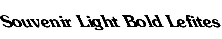 Souvenir Light Bold Lefites font preview
