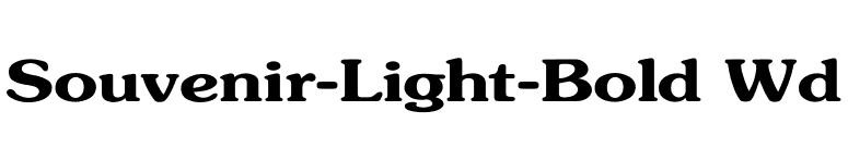 Souvenir-Light-Bold Wd font preview