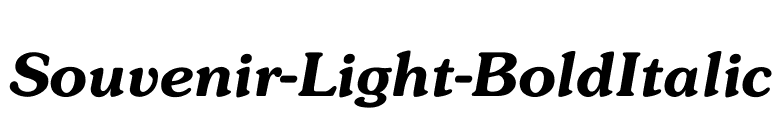 Souvenir-Light-BoldItalic font preview
