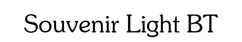 Souvenir Light BT font preview