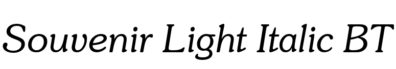 Souvenir Light Italic BT font preview